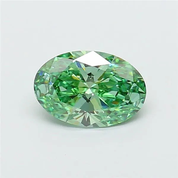1.28ct Oval Lab Grown Diamond (Colour Fancy Vivid Green, Clarity VS1, IGI Certified)