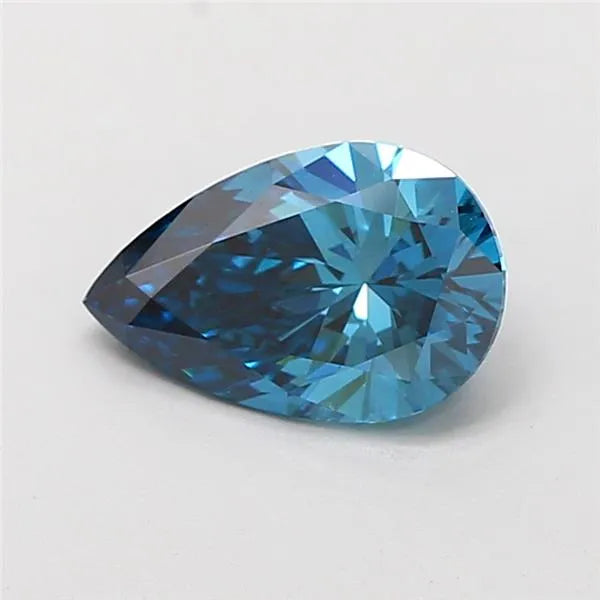 1.28ct Pear Lab Grown Diamond (Colour Fancy Vivid Blue, Clarity VVS2, IGI Certified)