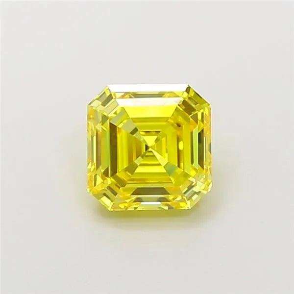 1.29ct Asscher Lab Grown Diamond (Colour Fancy Vivid Yellow, Clarity VVS2, IGI Certified)