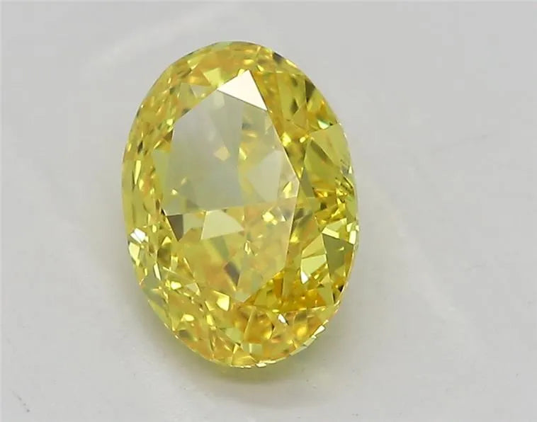 1.30ct Oval Lab Grown Diamond (Colour Fancy Vivid Yellow, Clarity VVS2, IGI Certified)