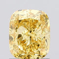 1.31ct Cushion modified Lab Grown Diamond (Colour Fancy Vivid Yellow, Clarity VS1, IGI Certified)