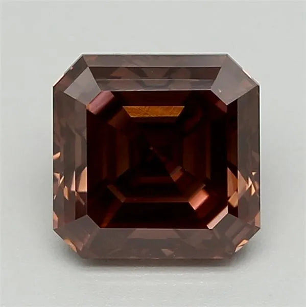 1.38ct Asscher Lab Grown Diamond (Colour Fancy Deep Pink Brown, Clarity VVS2, IGI Certified)