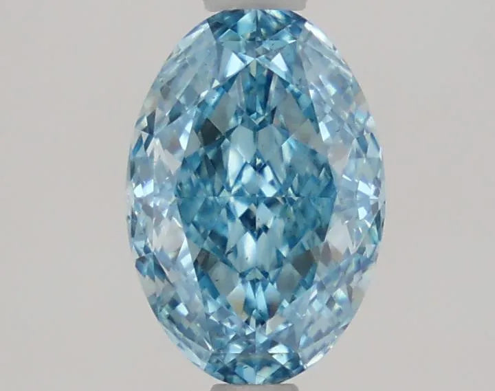 1.41ct Oval Lab Grown Diamond (Colour Fancy Vivid Blue, Clarity VS2, IGI Certified)