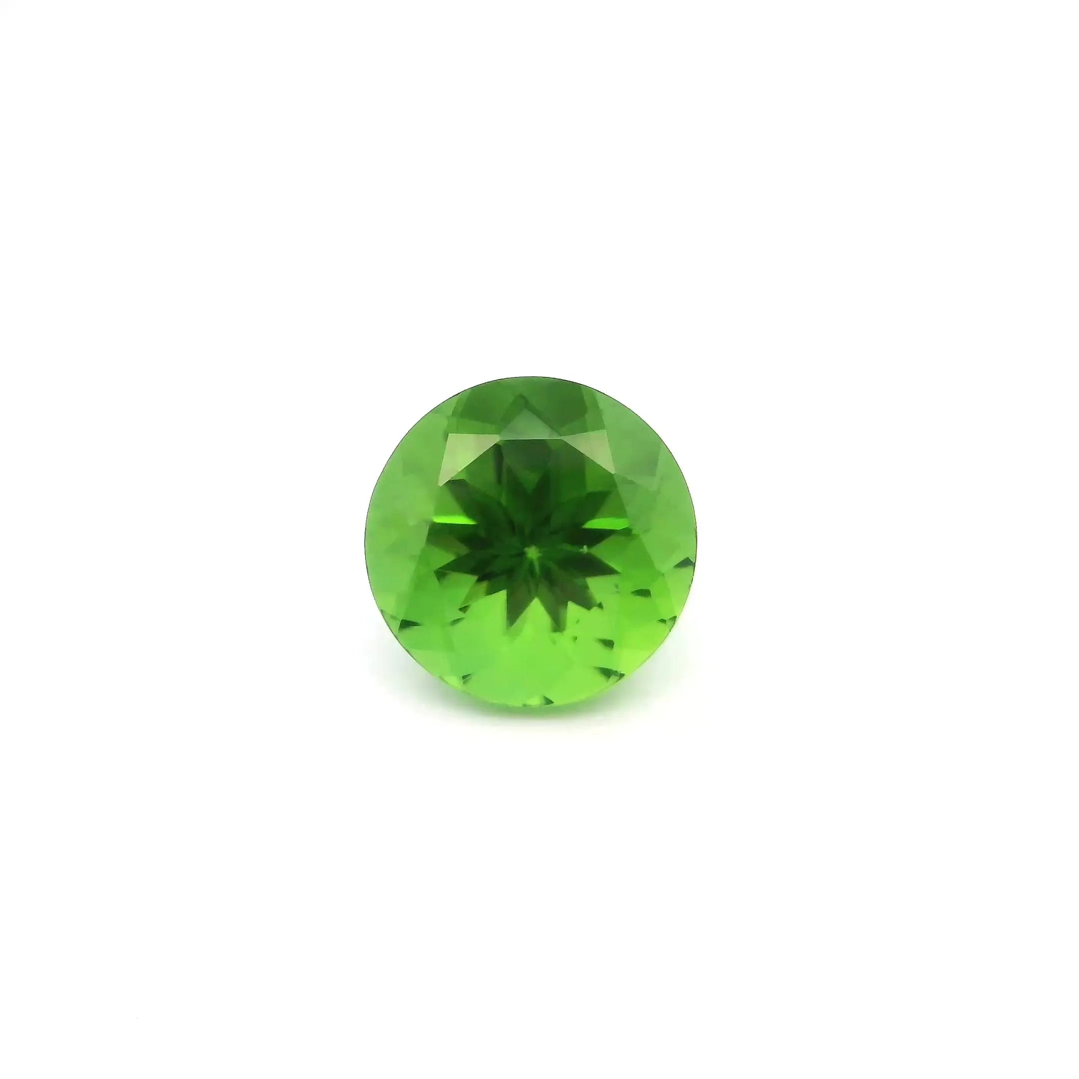 1.41ct Round Natural Tourmaline (Colour Green, Clarity Eye Clean, Cut Faceted)