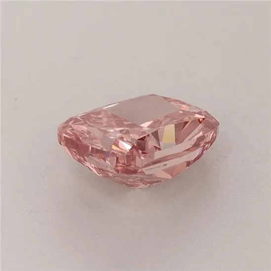 1.42ct Cushion brilliant Lab Grown Diamond (Colour Fancy Vivid Brownish Pink, Clarity VS1, IGI Certified)
