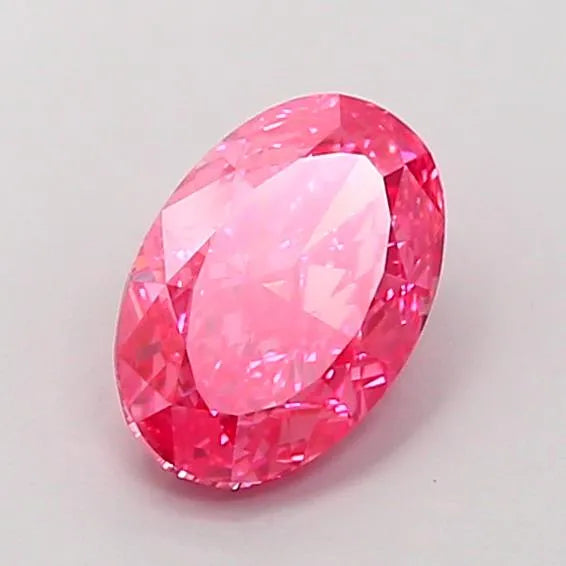 1.45ct Oval Lab Grown Diamond (Colour Fancy Vivid Pink, Clarity VVS2, IGI Certified)