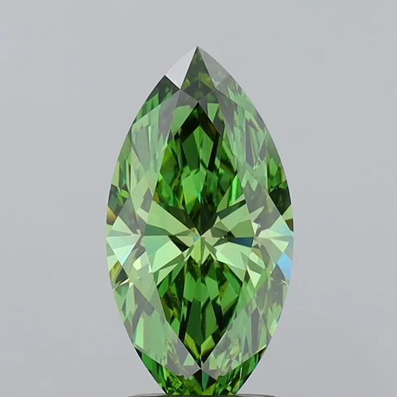 1.46ct Marquise Lab Grown Diamond (Colour Fancy Vivid Green, Clarity VS1, IGI Certified)