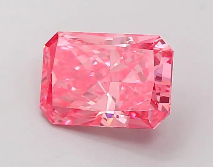 1.49ct Radiant Lab Grown Diamond (Colour Fancy Vivid Pink, Clarity VVS2, IGI Certified)