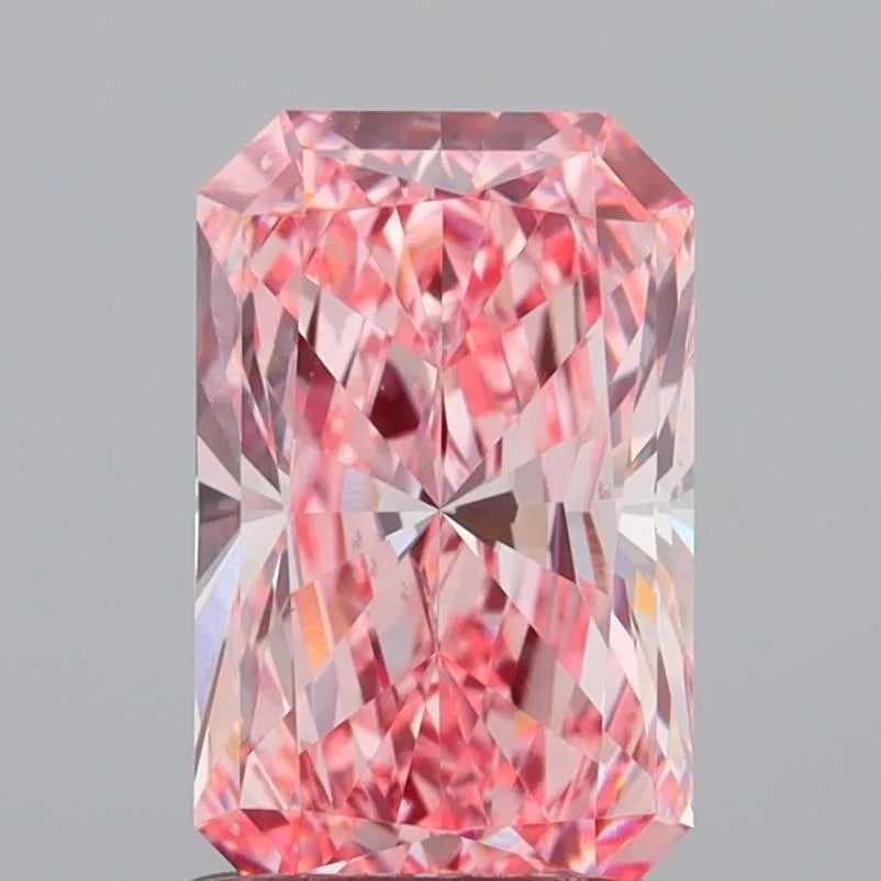 1.50ct Radiant Lab Grown Diamond (Colour Fancy Vivid Pink, Clarity VS2, IGI Certified)