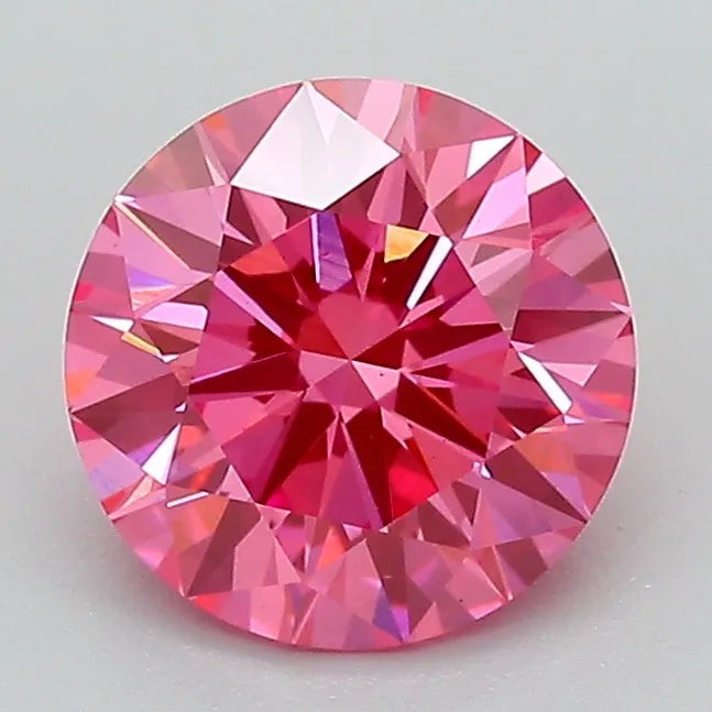 1.50ct Round Lab Grown Diamond (Colour Fancy Vivid Pink, Clarity VS1, Cut ID, IGI Certified)