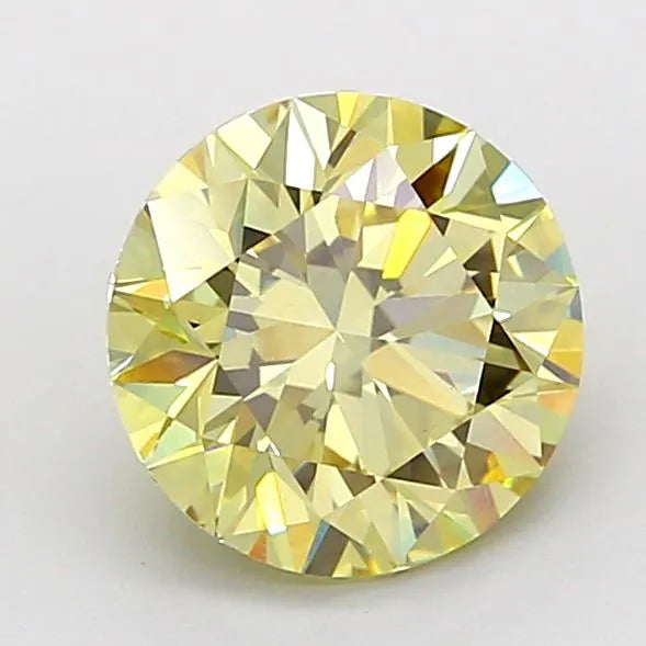 1.50ct Round Lab Grown Diamond (Colour Fancy Yellow, Clarity VS1, Cut ID, IGI Certified)