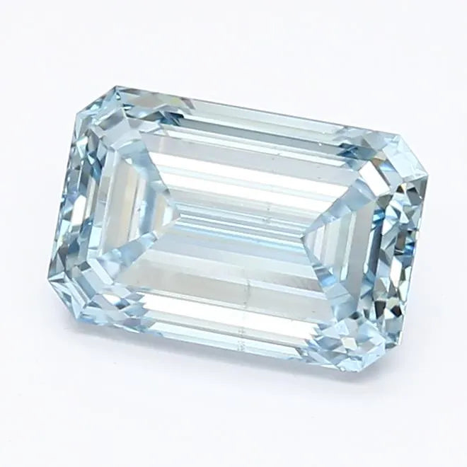 1.51ct Emerald Lab Grown Diamond (Colour Fancy Intense Blue, Clarity VS2, IGI Certified)