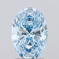 1.51ct Oval Lab Grown Diamond (Colour Fancy Vivid Blue, Clarity VVS2, IGI Certified)