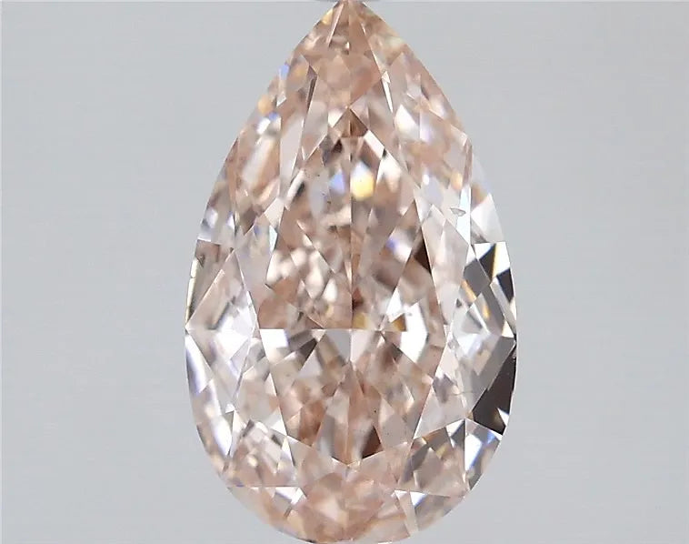1.51ct Pear Lab Grown Diamond (Colour Fancy Brownish Pink, Clarity VS2, IGI Certified)