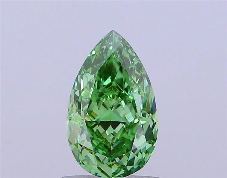 1.51ct Pear Lab Grown Diamond (Colour Fancy Vivid Green, Clarity VS1, IGI Certified)