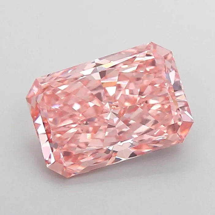 1.51ct Radiant Lab Grown Diamond (Colour Fancy Vivid Pink, Clarity VS2, IGI Certified)