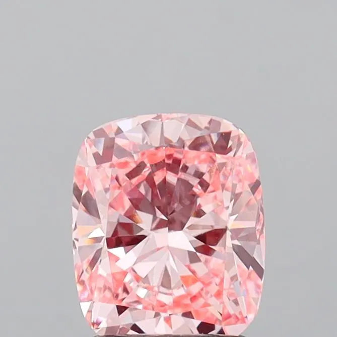 1.52ct Cushion modified Lab Grown Diamond (Colour Fancy Intense Pink, Clarity VVS2, IGI Certified)