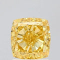 1.52ct Cushion modified Lab Grown Diamond (Colour Fancy Vivid Yellow, Clarity VVS2, IGI Certified)