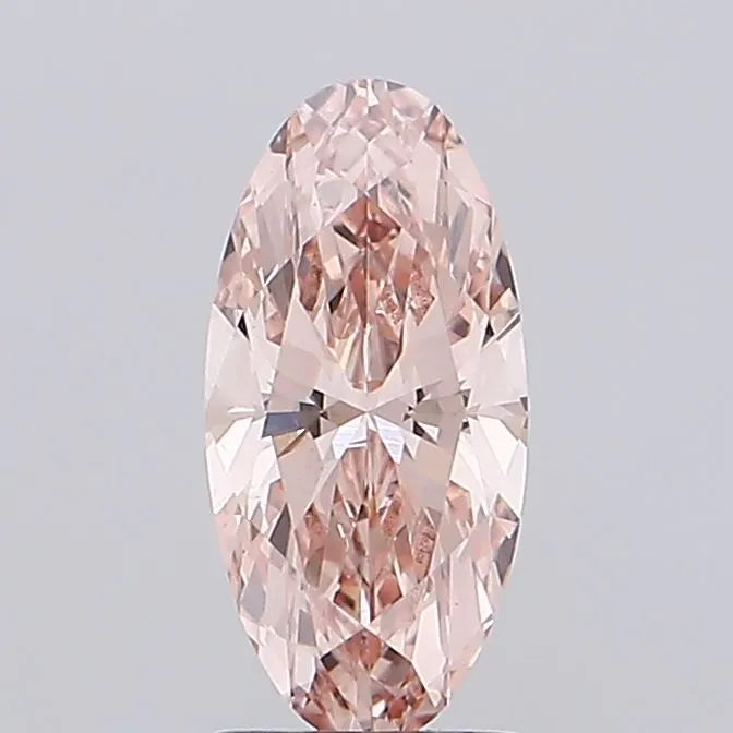 1.52ct Oval Lab Grown Diamond (Colour Fancy Light Brown, Clarity VVS2, IGI Certified)