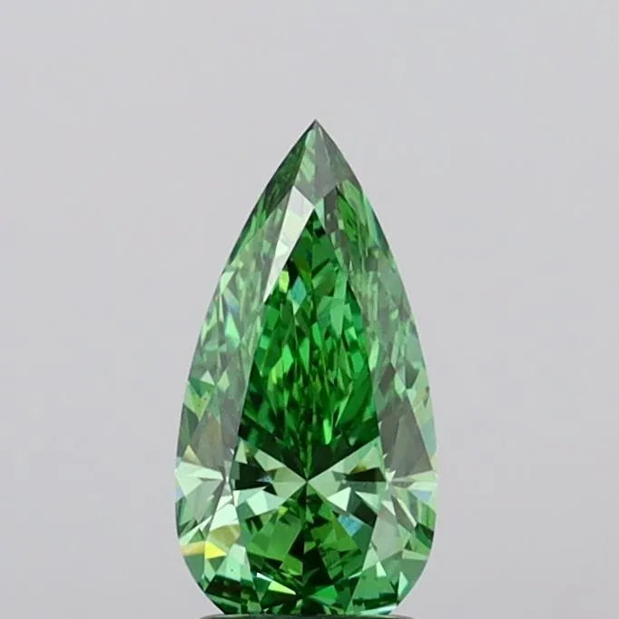 1.53ct Pear Lab Grown Diamond (Colour Fancy Vivid Green, Clarity VS1, IGI Certified)