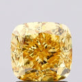 1.54ct Cushion modified Lab Grown Diamond (Colour Fancy Vivid Yellow, Clarity VS2, IGI Certified)