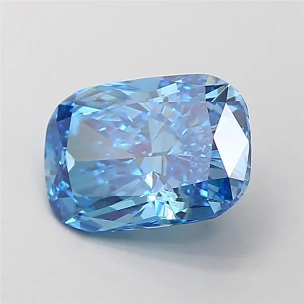 1.55ct Cushion modified Lab Grown Diamond (Colour Fancy Vivid Blue, Clarity VS1, IGI Certified)