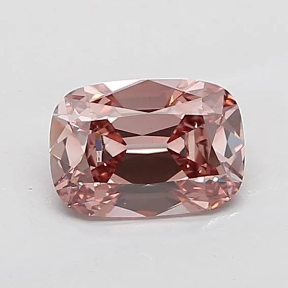 1.58ct Cushion brilliant Lab Grown Diamond (Colour Fancy Pinkish Brown, Clarity VS1, IGI Certified)