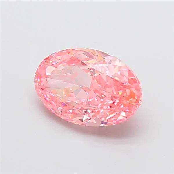 1.58ct Oval Lab Grown Diamond (Colour Fancy Vivid Pink, Clarity VVS2, IGI Certified)