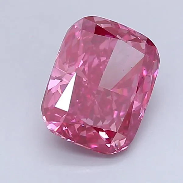 1.64ct Cushion brilliant Lab Grown Diamond (Colour Fancy Vivid Pink, Clarity VS2, IGI Certified)