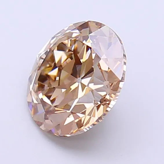 1.64ct European cut Lab Grown Diamond (Colour Fancy Light Brown, Clarity VS1, IGI Certified)