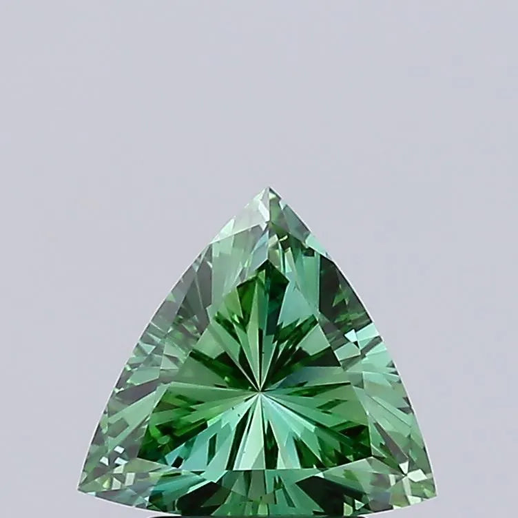 1.67ct Triangular Lab Grown Diamond (Colour Fancy Vivid Green, Clarity VS1, IGI Certified)