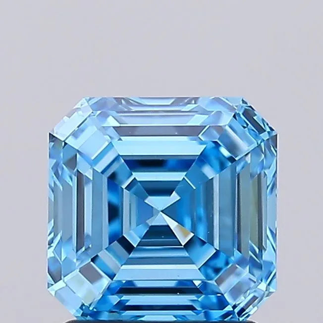 1.68ct Asscher Lab Grown Diamond (Colour Fancy Vivid Blue, Clarity VS1, IGI Certified)