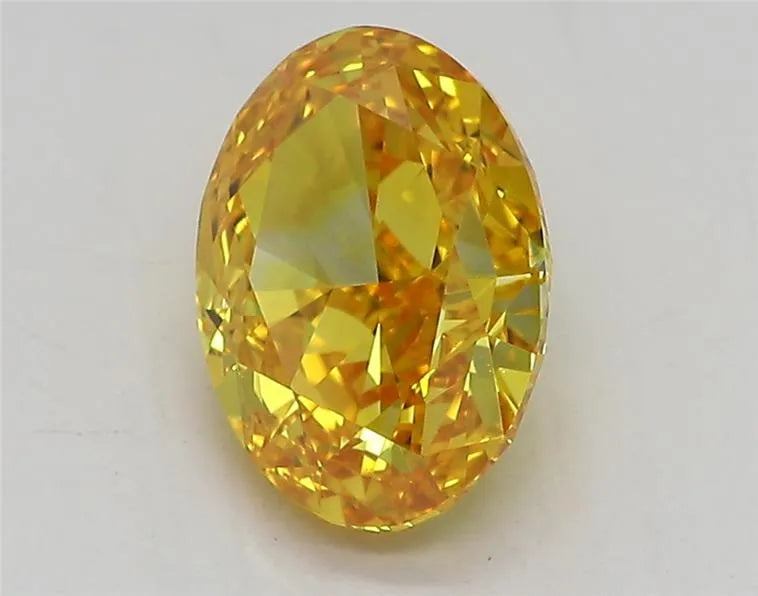 1.74ct Oval Lab Grown Diamond (Colour Fancy Vivid Yellow, Clarity IF, IGI Certified)
