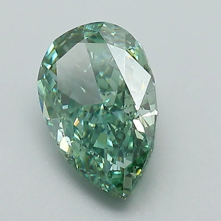 1.76ct Pear Lab Grown Diamond (Colour Fancy Vivid Green, Clarity VS1, IGI Certified)