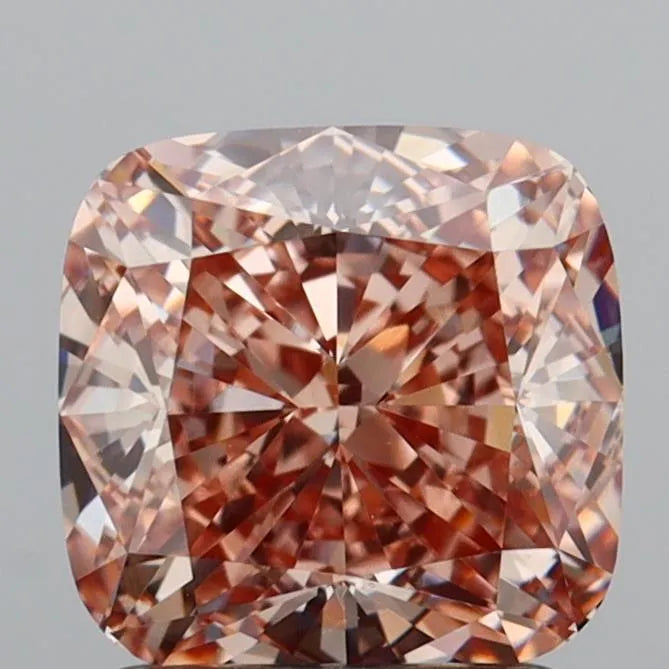 1.78ct Cushion modified Lab Grown Diamond (Colour Fancy Pinkish Brown, Clarity VS1, IGI Certified)