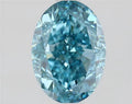 1.86ct Oval Lab Grown Diamond (Colour Fancy Vivid Greenish Blue, Clarity VS1, IGI Certified)