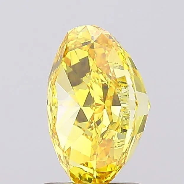 1.86ct Oval Lab Grown Diamond (Colour Fancy Vivid Yellow, Clarity VVS1, IGI Certified)