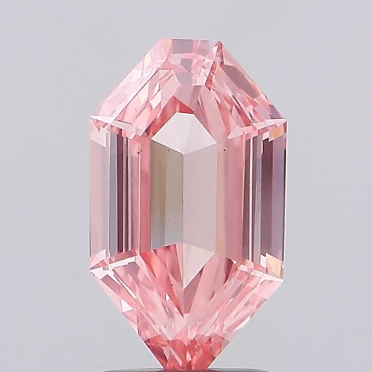 1.87ct Hexagonal Lab Grown Diamond (Colour Fancy Vivid Pink, Clarity SI1, Uncertified)