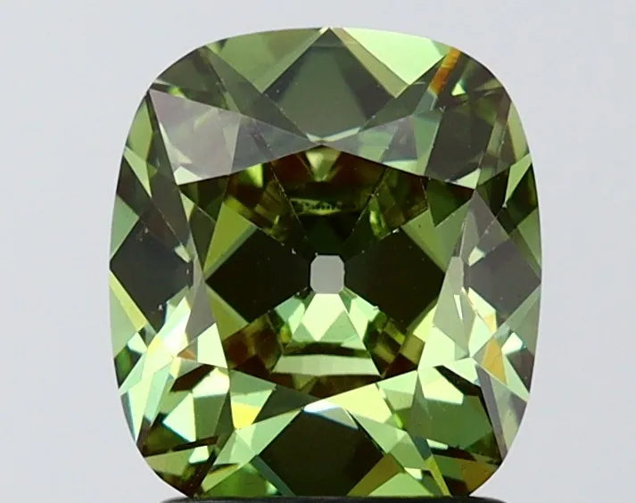 1.90ct Cushion brilliant Lab Grown Diamond (Colour Fancy Vivid Green, Clarity VVS2, IGI Certified)