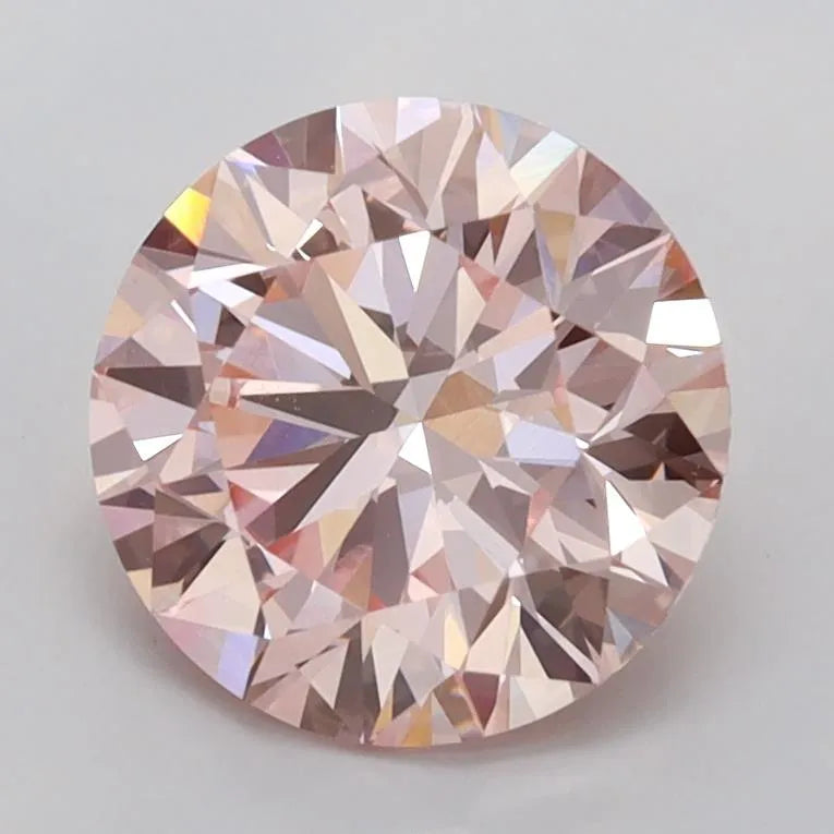 1.92ct Round Lab Grown Diamond (Colour Fancy Intense Pink, Clarity VVS2, Cut EX, IGI Certified)