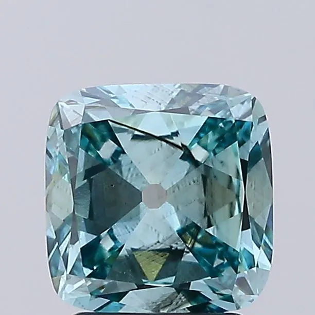 1.94ct Cushion modified Lab Grown Diamond (Colour Fancy Vivid Green, Clarity SI1, Uncertified)