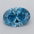 1.99ct Oval Lab Grown Diamond (Colour Fancy Vivid Blue, Clarity VVS2, IGI Certified)