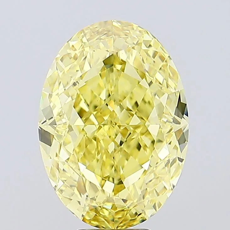 10.01ct Oval Lab Grown Diamond (Colour Fancy Intense Yellow, Clarity VS1, IGI Certified)