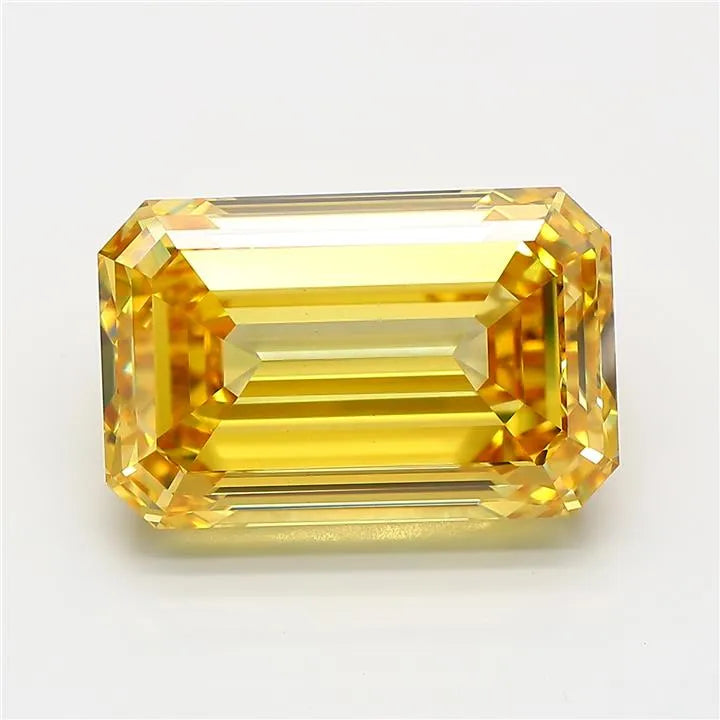 10.04ct Emerald Lab Grown Diamond (Colour Fancy Vivid Yellow, Clarity VVS2, IGI Certified)