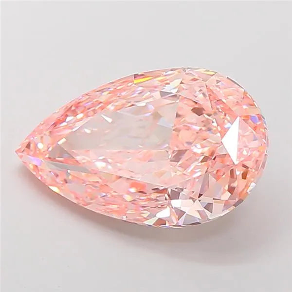 10.09ct Pear Lab Grown Diamond (Colour Fancy Vivid Pink, Clarity VVS2, IGI Certified)