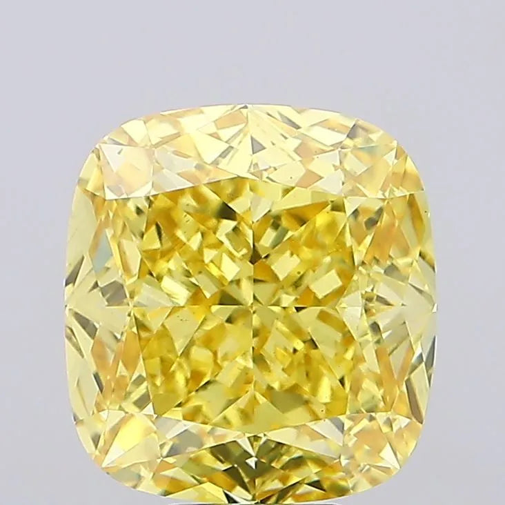 10.38ct Cushion modified Lab Grown Diamond (Colour Fancy Vivid Yellow, Clarity VS1, IGI Certified)