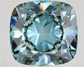 10.65ct Cushion modified Lab Grown Diamond (Colour Fancy Vivid Green Blue, Clarity VS1, IGI Certified)