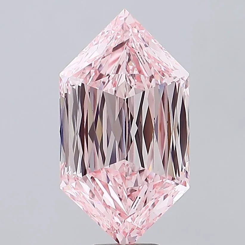 11.20ct Hexagonal Lab Grown Diamond (Colour Fancy Intense Pink, Clarity VS1, IGI Certified)