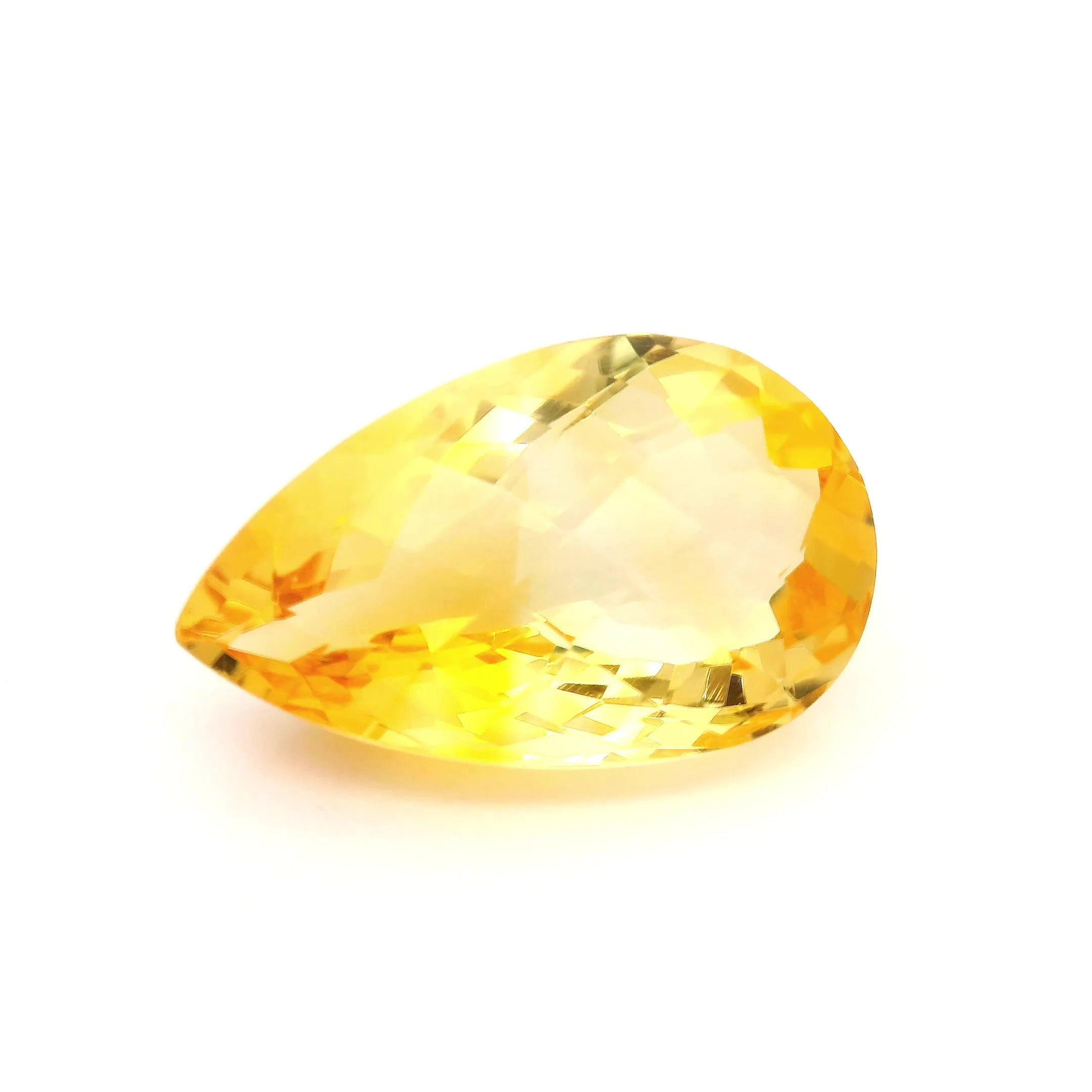 15.58ct Pear Natural Citrine (Colour Yellow, Clarity Eye Clean, Cut Faceted)