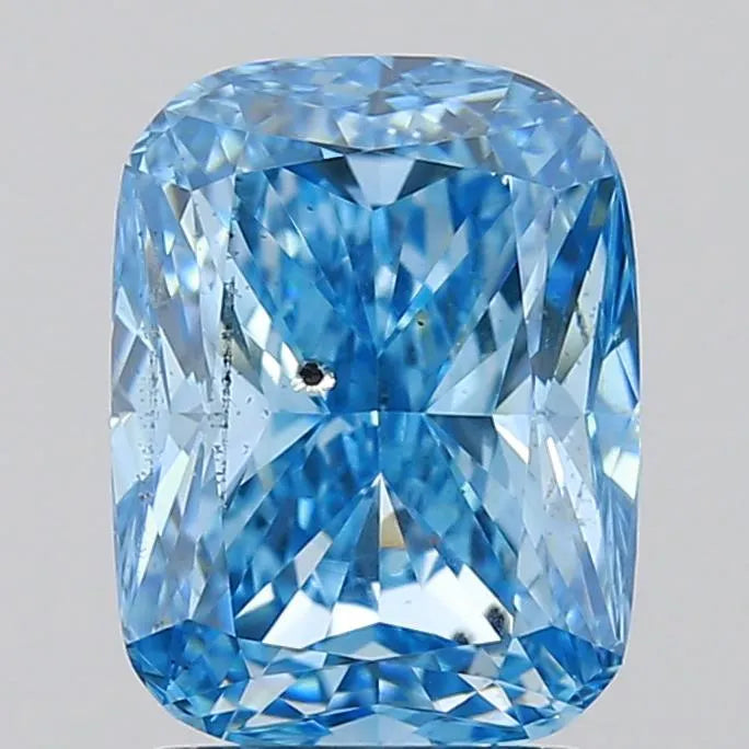 2.00ct Cushion modified Lab Grown Diamond (Colour Fancy Vivid Blue, Clarity SI1, IGI Certified)